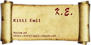 Kittl Emil névjegykártya